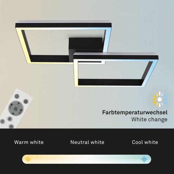 Brilo - LED RGBW Lampadario a plafone dimmerabile FRAME 2xLED/17W/230V 2700-6500K+ +TC
