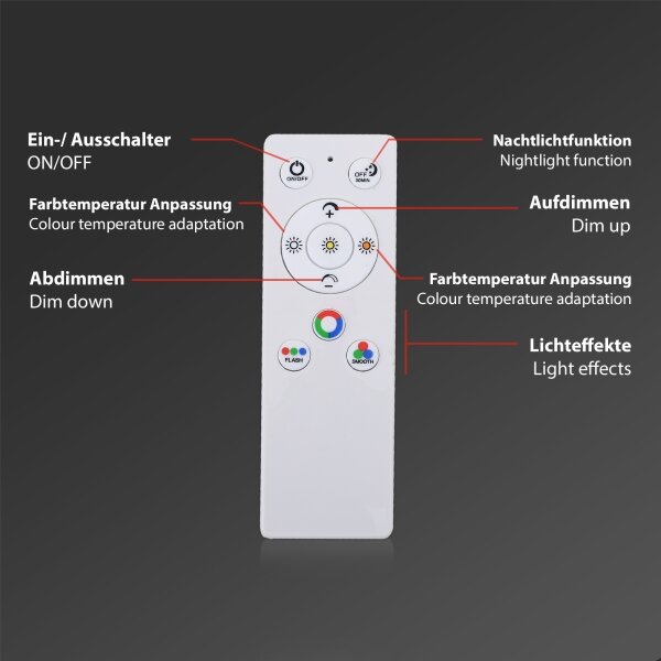 Brilo - Plafoniera dimmerabile RGBW SLIM LED/40W/230V + +TC