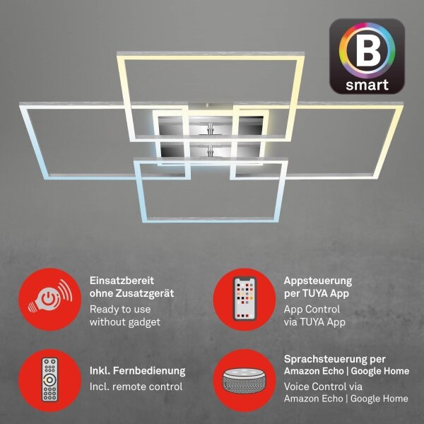 Brilo - Lampadario a plafone LED dimmerabile FRAME LED/50W/230VWi-Fi Tuya + +TC