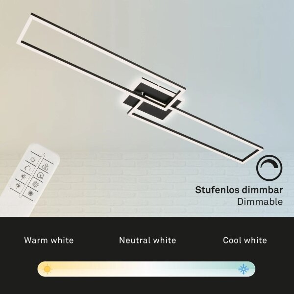 Brilo - Lampadario a plafone LED dimmerabile FRAME 2xLED/20W/230V 2700-6500K + +TC