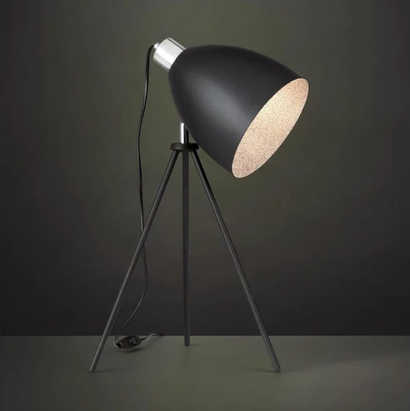 Eglo 79378 - Lampada da tavolo MAREPERLA 1xE27/60W/230V nero