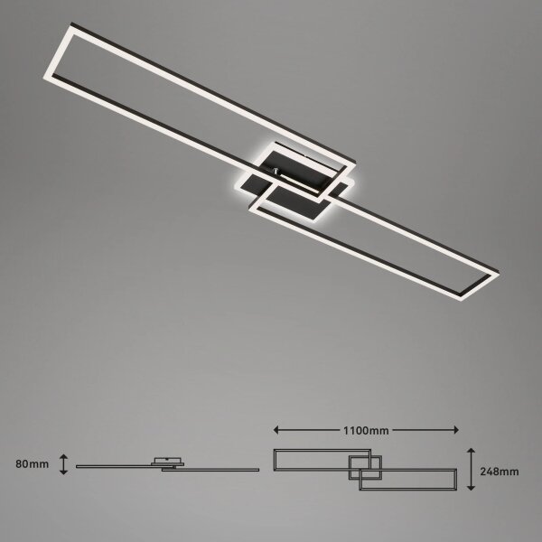 Brilo - Lampadario a plafone LED dimmerabile FRAME 2xLED/20W/230V 2700-6500K + +TC