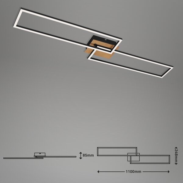 Brilo - Lampadario a plafone LED dimmerabile FRAME 2xLED/20W/230V 2700-5000 + +TC