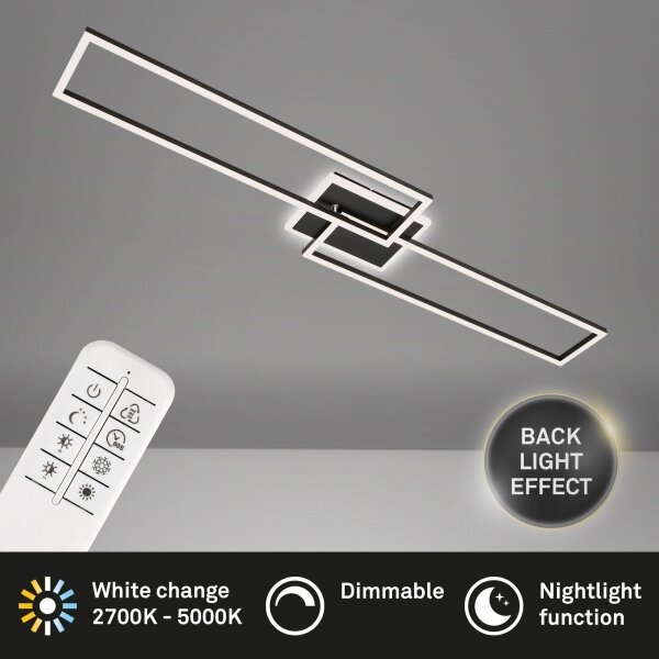 Brilo - Lampadario a plafone LED dimmerabile FRAME 2xLED/20W/230V 2700-6500K + +TC