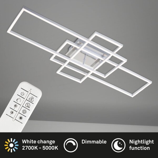 Brilo - Lampadario a plafone LED dimmerabile FRAME LED/51W/230V cromo + +TC
