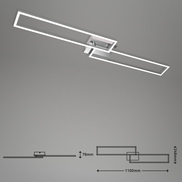Brilo - Lampadario a plafone LED dimmerabile FRAME 2xLED/20W/230V + +TC