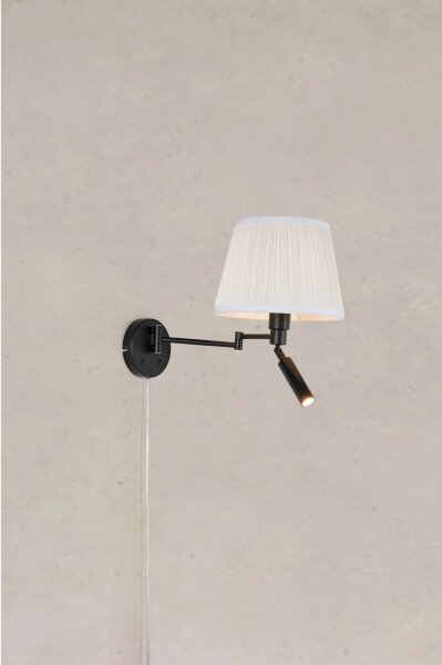 Markslöjd 109016- Lampada da parete LED PIVOT 1xE27/40W/230V + LED/4W crema/nero
