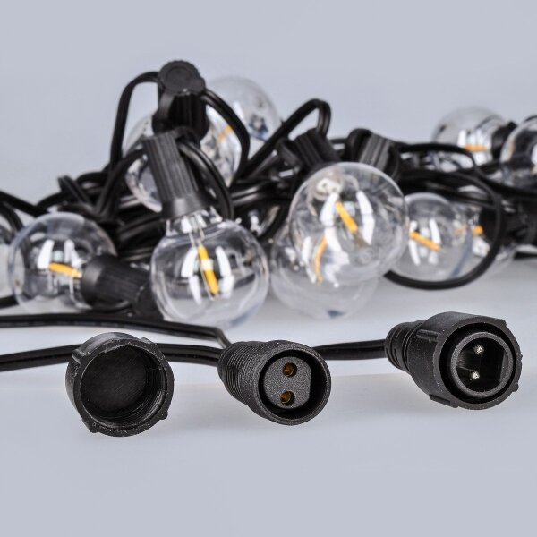 Brilagi - catena decorativa LED da esterno GIRLANDA 25xE12 20m IP44 bianco freddo