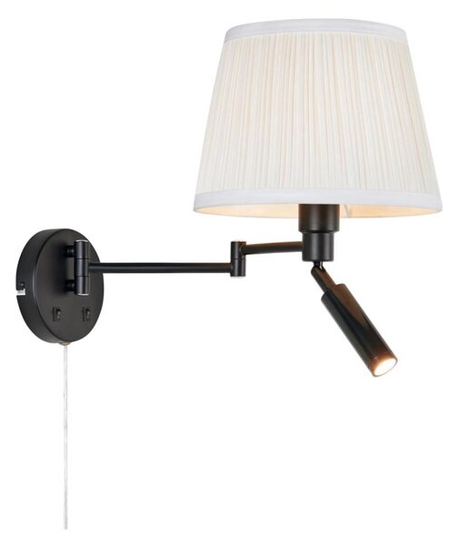 Markslöjd 109016- Lampada da parete LED PIVOT 1xE27/40W/230V + LED/4W crema/nero