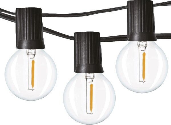 Brilagi - catena decorativa LED da esterno GIRLANDA 25xE12 20m IP44 bianco freddo