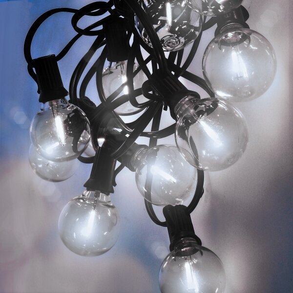 Brilagi - catena decorativa LED da esterno GIRLANDA 25xE12 20m IP44 bianco freddo