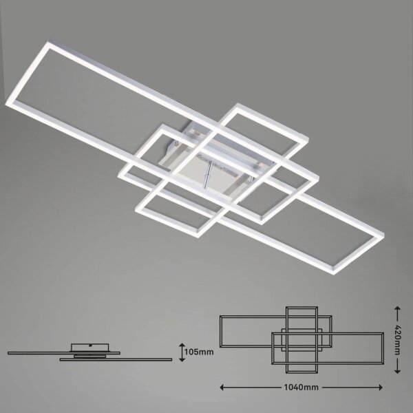 Brilo - Lampadario a plafone LED dimmerabile FRAME LED/51W/230V cromo + +TC