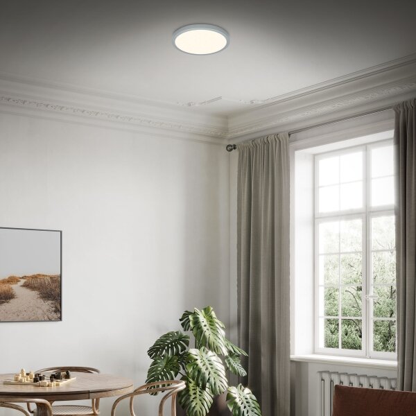 Briloner 3704-014-Plafoniera LED dimmerabile RUNA LED/22W/230V silver+RC