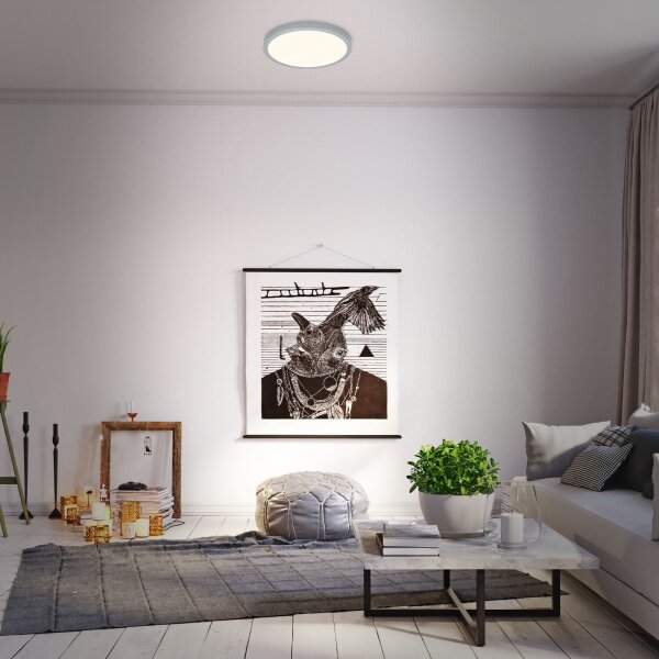 Briloner 3704-014-Plafoniera LED dimmerabile RUNA LED/22W/230V silver+RC