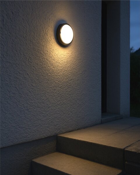 Plafoniera LED da esterno 8W/230V 4200K diam. 14 cm IP64 nera