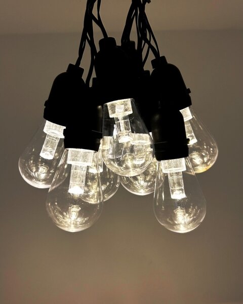LED catena luminosa decorativa per esterni 10xLED/0,15W/230V 3,8 m IP44 nero