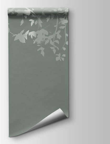 Carta da parati Rami di alberi con foglie, Carta da parati Foglie, Carta da parati popolare, t00349 - Tapeko.it
