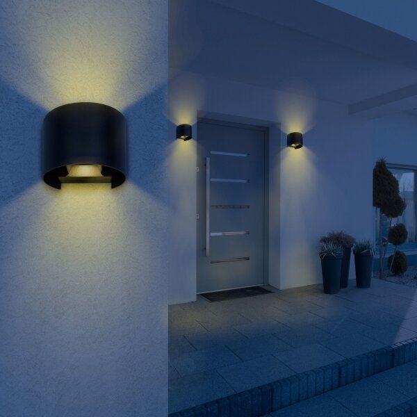 Globo 34168RB - Applique a LED da esterno VERONIKA 2xLED/3W/230V IP44 nero