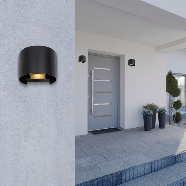 Globo 34168RB - Applique a LED da esterno VERONIKA 2xLED/3W/230V IP44 nero