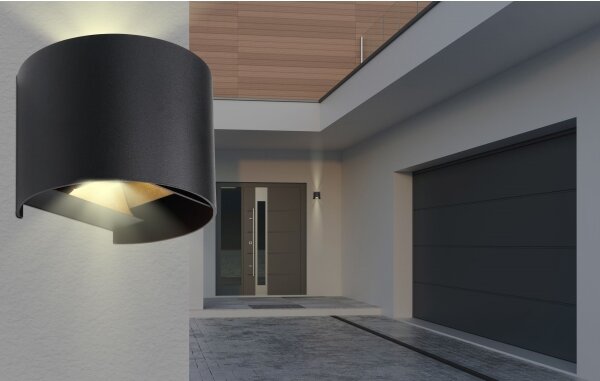 Globo 34168RB - Applique a LED da esterno VERONIKA 2xLED/3W/230V IP44 nero
