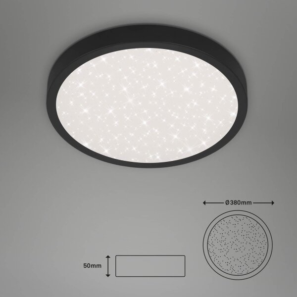 Briloner 3071-015 - Plafoniera LED RUNA LED/24W/230V nero