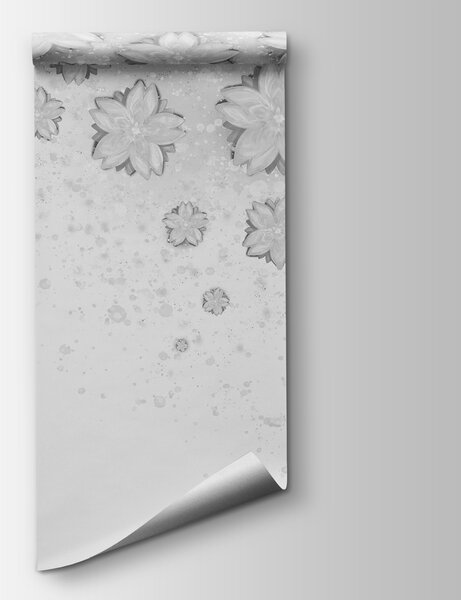 Carta da parati Fiori bianchi su una superficie bianca, Carta da parati 3d fiori, Carta da parati popolare, t00356v1 - Tapeko.it