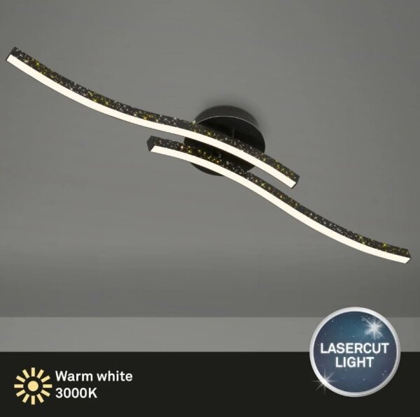 Briloner 3718-025 - Lampadario a plafone LED REY 2xLED/6W/230V nero