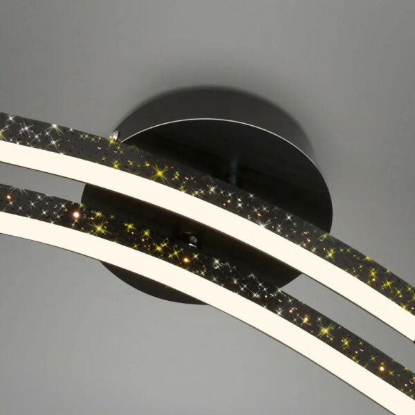 Briloner 3718-025 - Lampadario a plafone LED REY 2xLED/6W/230V nero