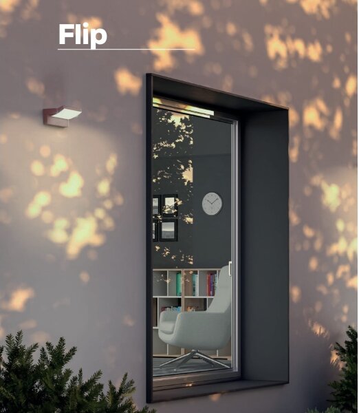 Redo 90716 - Applique da esterno LED FLIP LED/40W/230V IP54 marrone