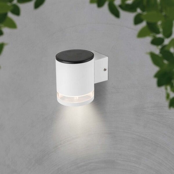 Lampada solare da parete LED 1W 3,7V 3000K IP54 1200mAh bianco