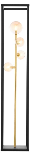 Jupiter 1911 - Lampada da terra NEPTUN 4xG9/14W/230V dorata/nera/beige fumé