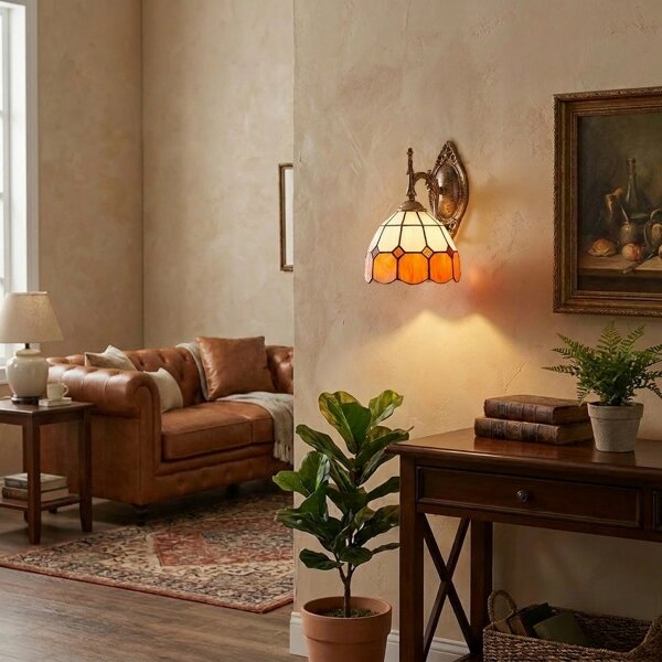 Brilagi - Lampada da parete Tiffany in vetro colorato SIENNA 1xE14/40W/230V