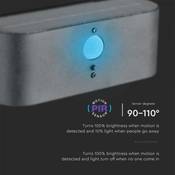 Lampada solare da parete LED esterna con sensore LED/2,5W/3,7V 3000K IP54