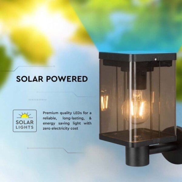 Lampada solare da parete LED esterna con sensore LED/2,5W/3,7V 3000K IP54
