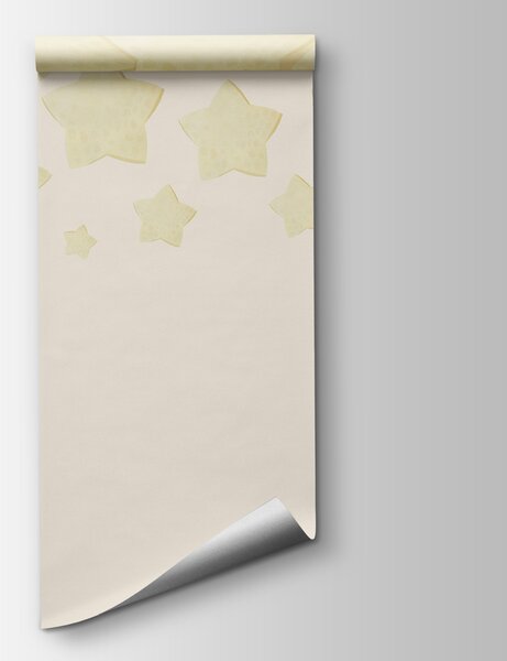 Carta da parati Gruppo di stelle su sfondo bianco, Carta da parati per Bambini, Carta da parati popolare, t00358 - Tapeko.it