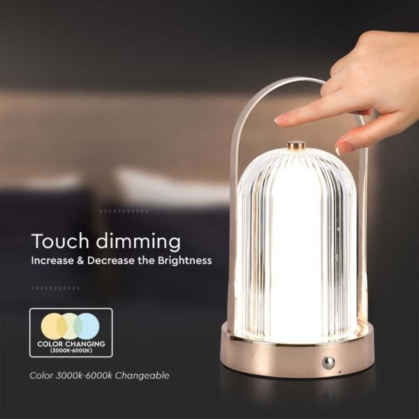 Lampada da tavolo LED dimmerabile LED/1W/5V 3000-6000K 1800 mAh rame