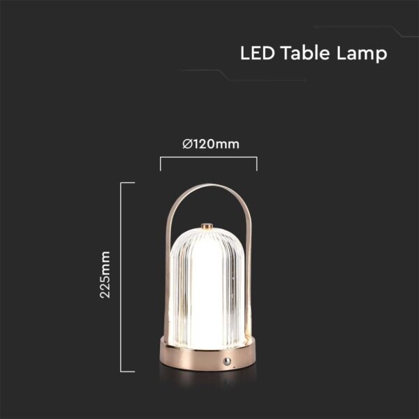 Lampada da tavolo LED dimmerabile LED/1W/5V 3000-6000K 1800 mAh rame