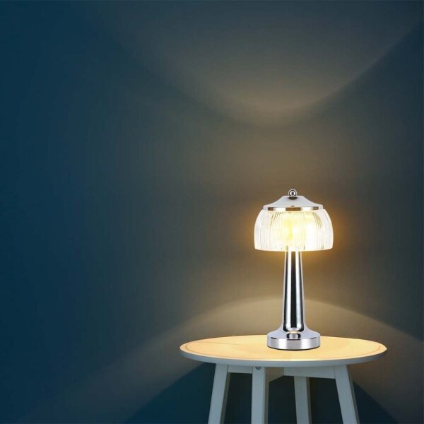 Lampada da tavolo LED dimmerabile LED/1W/5V 3000-6000K 1800 mAh cromo