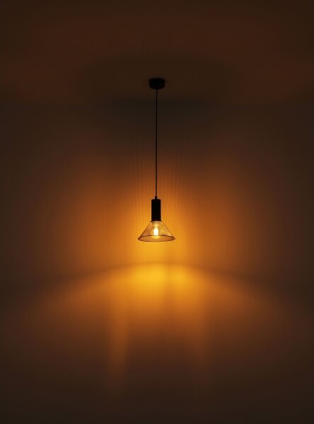 Globo 15648H1 - Lampadario a sospensione con filo JEDD 1xE27/60W/230V nero