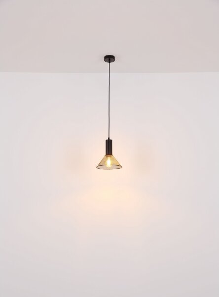 Globo 15648H1 - Lampadario a sospensione con filo JEDD 1xE27/60W/230V nero