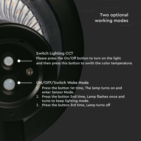 Lampada solare da parete LED 15W 3,2V 4000K/6000K IP65