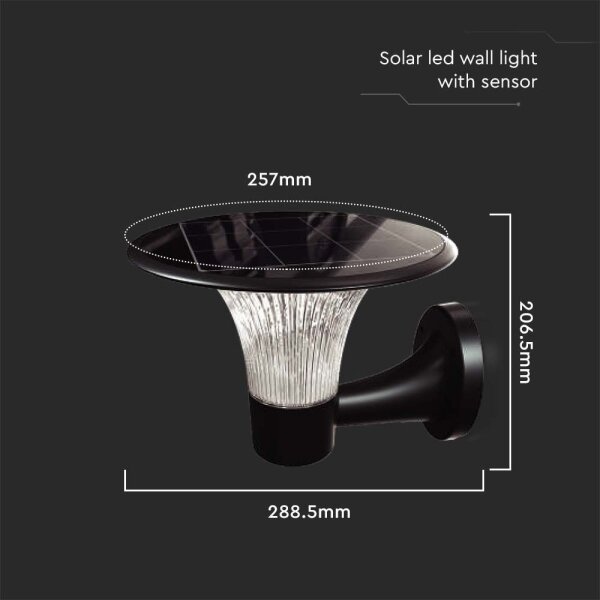 Lampada solare da parete LED 15W 3,2V 4000K/6000K IP65