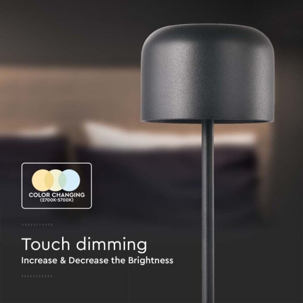 Lampada da tavolo LED dimmerabile LED/1,5W/5V 2700-5700K IP54 nero