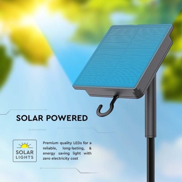LED Striscia solare dimmerabile LED/1,2W/3,7V 3000K IP67 5m