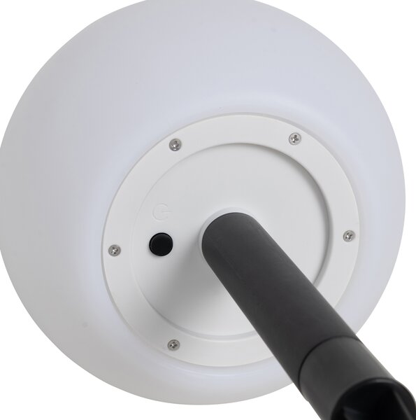 Set di 3 lampade da terra per esterni bianche con LED solare IP44 - Ludger