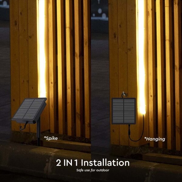 LED Striscia solare dimmerabile LED/1,2W/3,7V 3000K IP67 5m