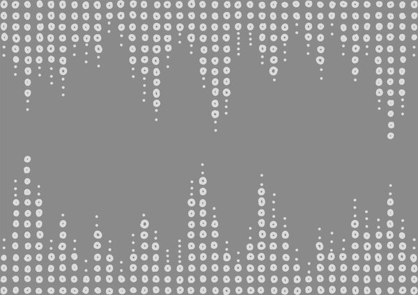 Carta da parati Sfondo grigio e bianco con pois, Carta da parati Geometriche, Carta da parati popolare, t00371 - Tapeko.it