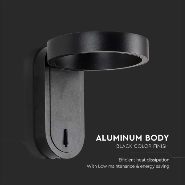 Lampada da parete LED 5W 230V 3000K/4000K nero
