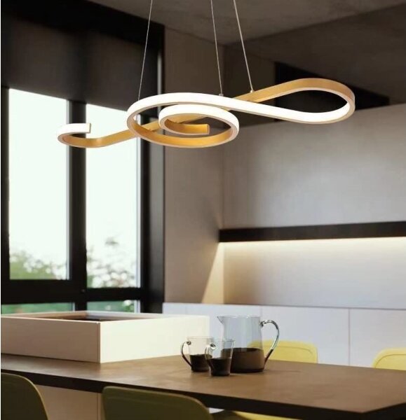 Lampadario LED a sospensione con filo LED/18W/230V 3000K oro