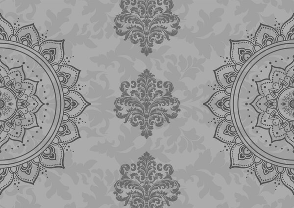 Carta da parati Motivo grigio e bianco, Carta da parati design, Carta da parati popolare, t00382 - Tapeko.it